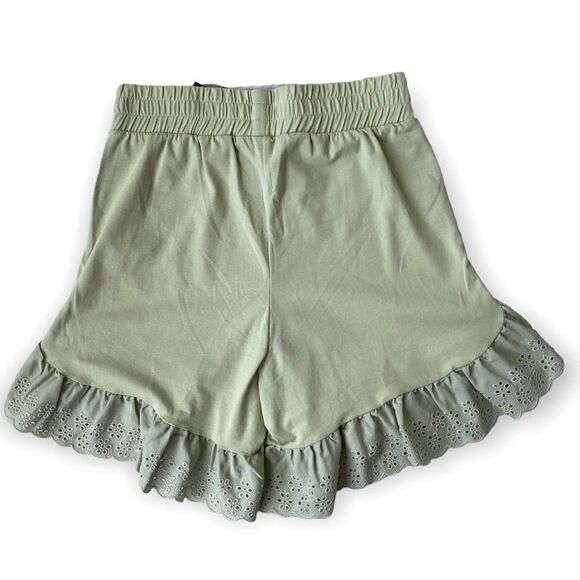 Vero Moda Nordstrom Womens Sage Green Shorts Lace Trim SZ XS NWT - Picture 2 of 11